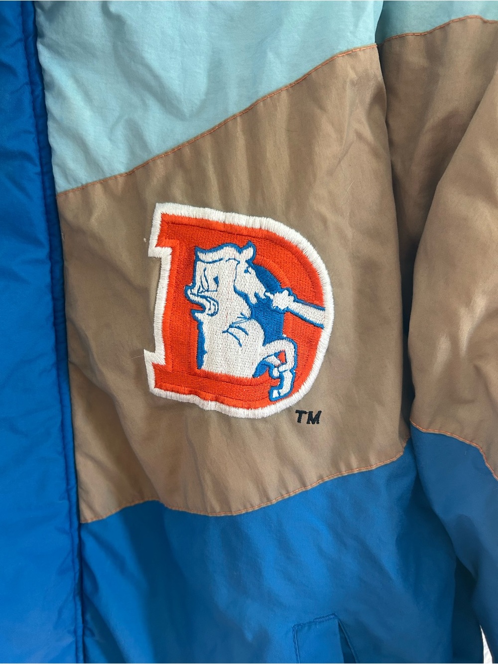 Vintage 90s Logo 7 NFL Denver Broncos Starter Jacket Mens Size L - Picture 2 of 12